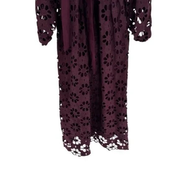 Tuckernuck NEW Merlot Lace Calliope Long Sleeve Chic Maxi Dress Size XL - Picture 10 of 12